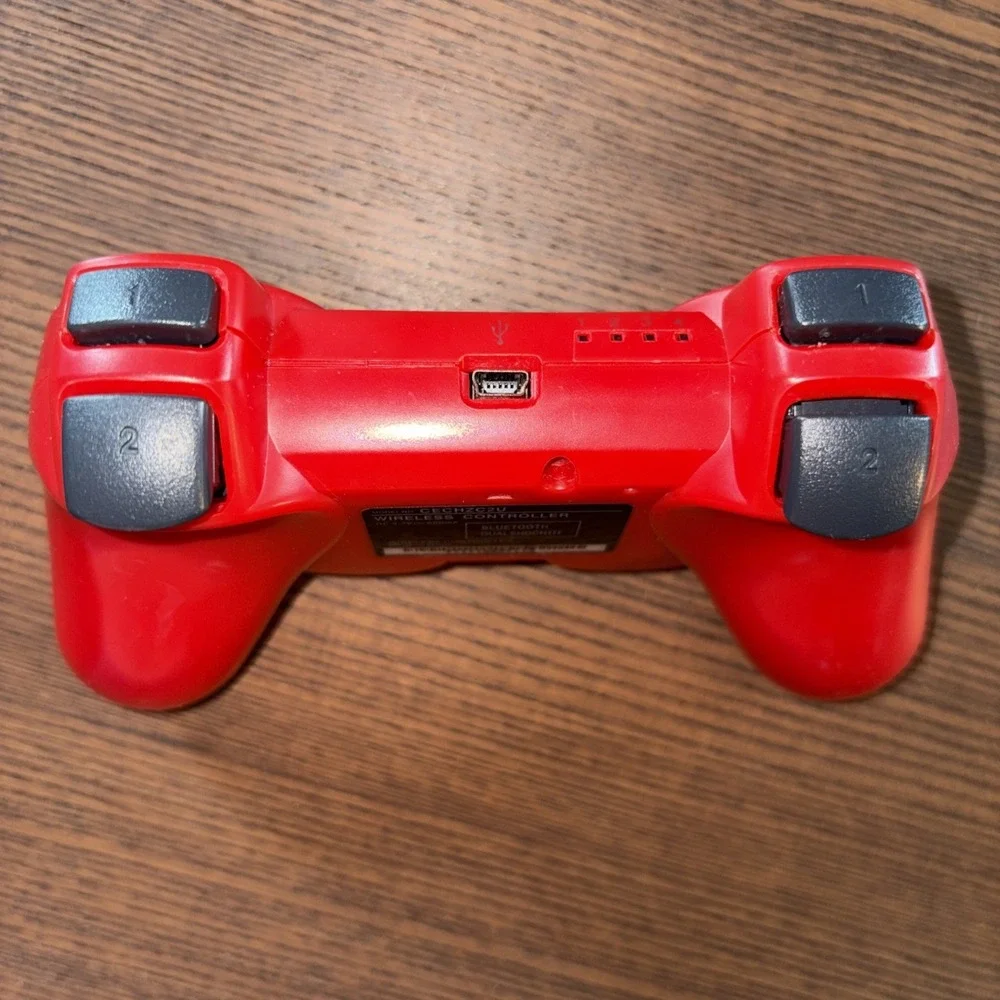 Sony PlayStation PS3 Red DualShock 3‎ Controller CECHZC2U A1 Wireless OEM TESTED